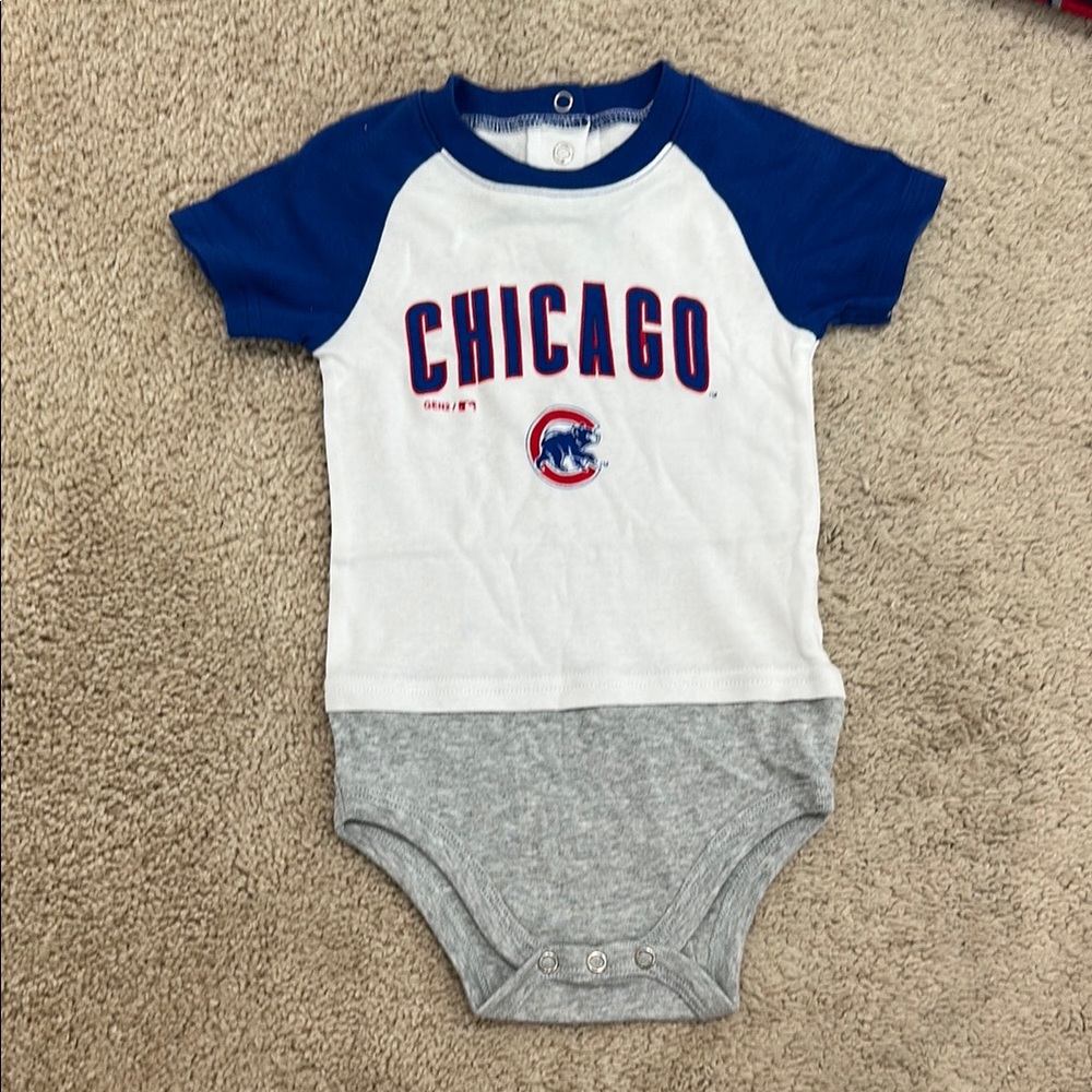 Chicago Cubs Kids One Piece - Blue, White, and Gray